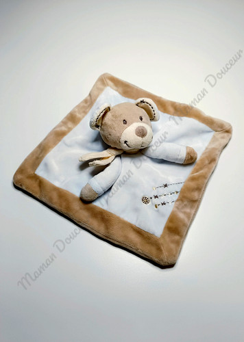 Doudou plat carré - carré, ours