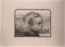 E Wery, Bretagne, lithographie noir et blanc pour l'Estampe Moderne, 1897 n°4