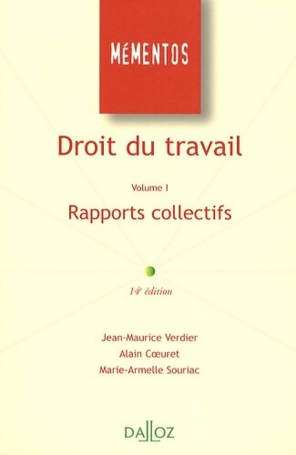 Droit travail volume - du, 1