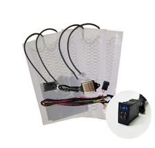 Kit coussin chauffant universel en fibre de carbone pour siège auto 12V avec interrupteur 5 niveaux