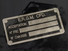 PLAQUE PLAQUETTE LABEL ALU