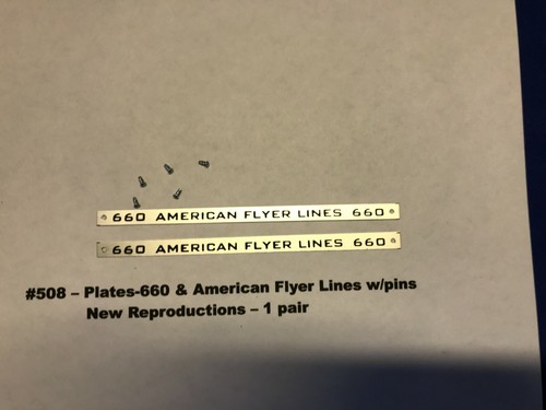 American flyer parts plates - american,