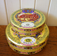 2 anciennes Boites Veritables Praslines Mazet de Montargis Confiseur de luxe