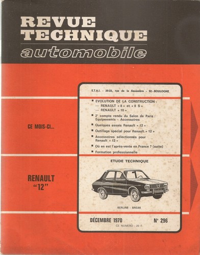 Revue technique automobile 296 - revue,