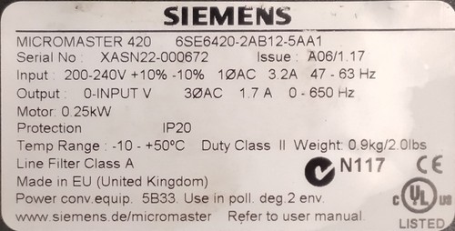 Variateur siemens - variateur,