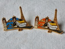 Lot 2 PIN'S du TGV EUROSTAR fabricant BALLARD France liaison Paris-Londres