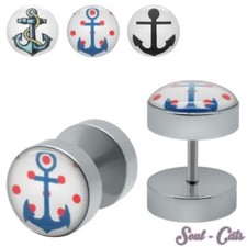 1 Paire Fake Bouchons Ancre