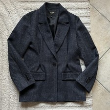 Blazer/veste MAJE en laine gris-bleu - taille 40