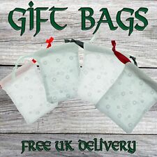 Broderie Anglaise Sac En Tissu 100% Coton 7Cm X 9Cm Avec Cordon En Satin