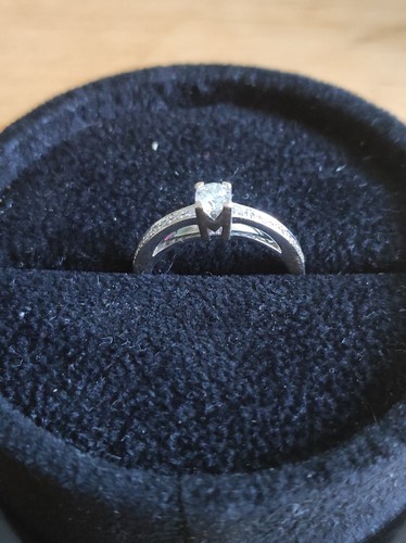 Bague blanc - or, k