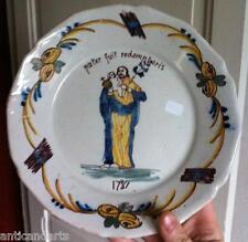 Assiette patronymique faience