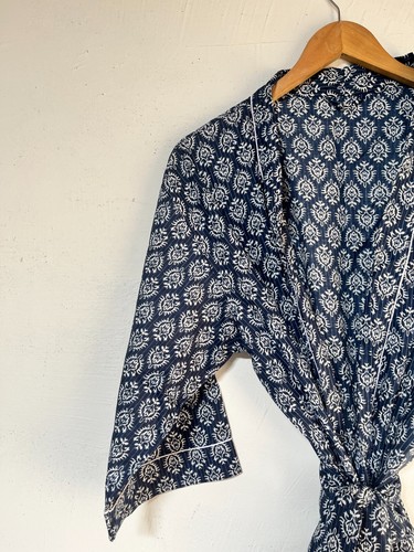 Robe coton longue kimono - coton,