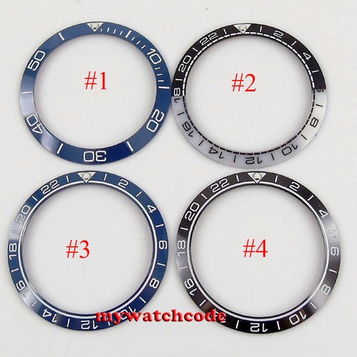 38mm black blue - white, ceramic