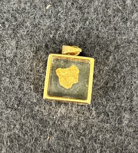 Pendentif doré pepite - pendentif, feuille