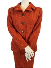 Tailleur Vintage Moucheté Yves Saint Laurent Rive Gauche Taille 38