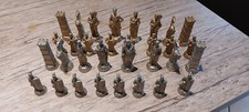 Pièces de Jeu d'échecs - Métal Argenté et  Doré - mythologie - romains - gaulois