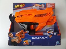 NEUF - Pistolet NERF N-Strike ELITE: QUADRANT avec 4 Fléchettes Accustrike