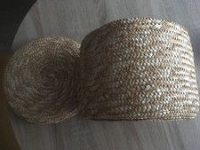 panier tisse paille de blé 17x23cm