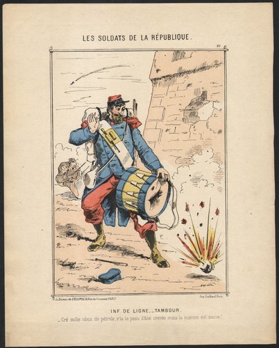 1871 gravure aquarellée - gravure,