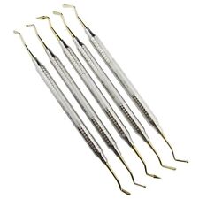 Set Of 5 Golden Spatule Dentaire HEIDEMANN SCALER Instrument a composite Dental