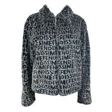 Vintage Fendi Fendissime Karl Lagerfeld 90s Monogram Fur Jacket Unisex