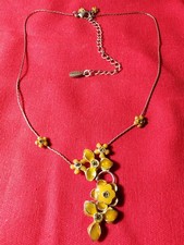 Collier fleurs émaillées - collier,