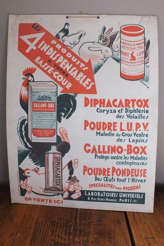 Superbe ancienne plaque carton - superbe,