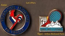 TENNIS_FFT_ Fédération Française  Coq + Ligue MIDI PYRENEE Lot 2 Pin's_