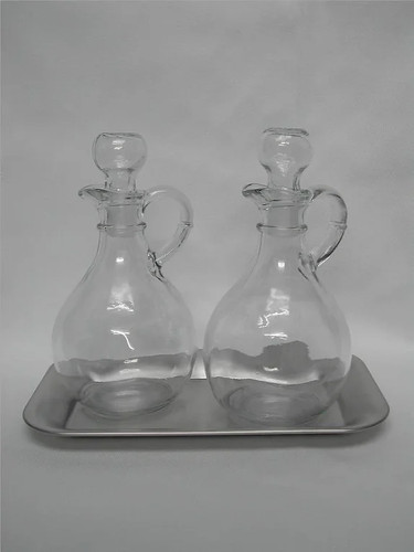 Verre burettes avec - burettes, poignées