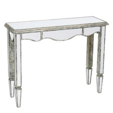 Console tiroirs bois miroir 110x34x85cm