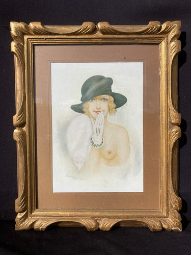 Aquarelle dessin art déco - dessin,