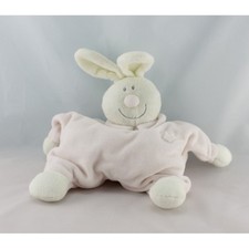 Doudou semi plat lapin rose