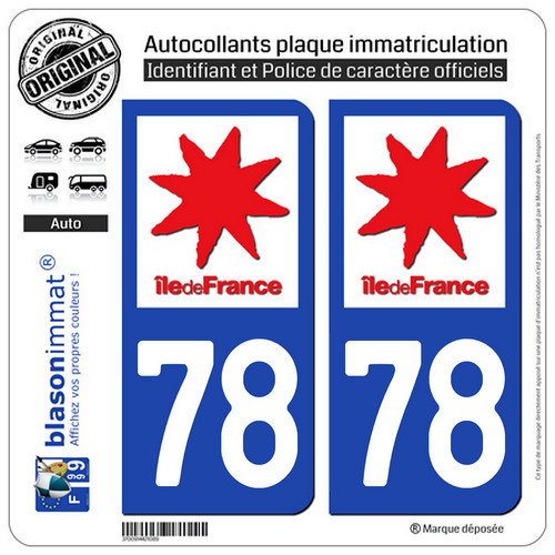 Stickers autocollant plaque - 2,
