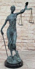 Grand 19 " Lourd Solide Bronze Femme Store Justice Statue Lawyers Themis Affaire