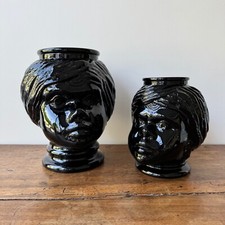 2 têtes en verre