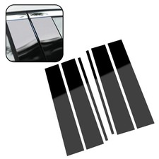 6pcs Glossy Black Pillar Post