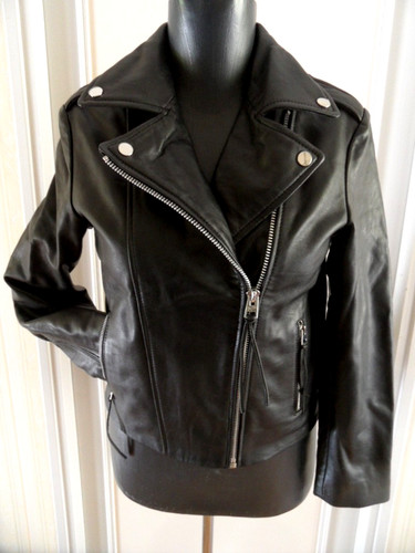 Blouson cuir noir - ,