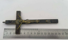 COLLECTION RELIGIOSA ANCIEN IMPORTANT CRUCIFIX PECTORAL MEMENTO MORI