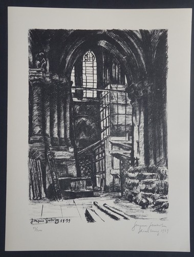 Lithographie cathedrale de - ,