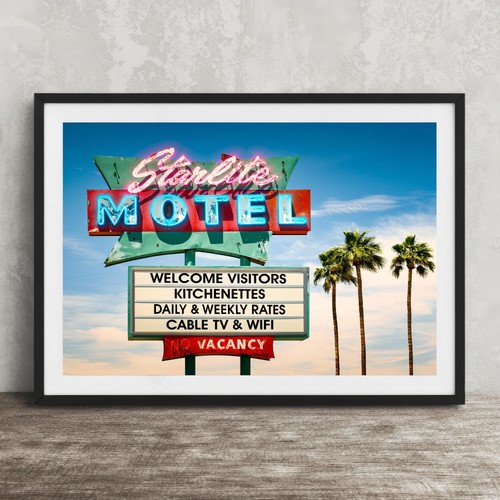 Starlite motel wall - starlite, art