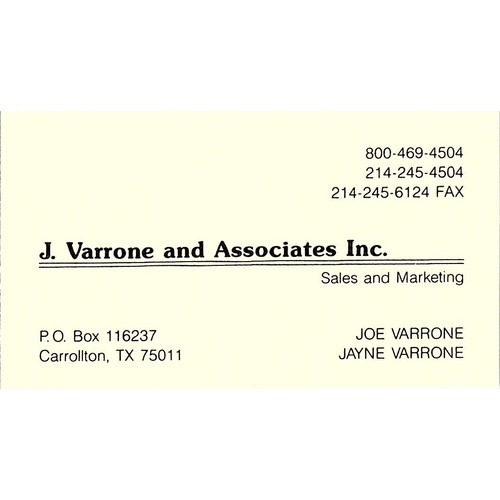 Joe jayne varrone - varrone, &