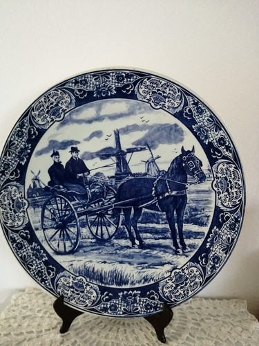 Grand plat faïence de - grand, en