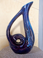 PICHET VASE CERAMIQUE ZOOMORPHE NOIR BLEU IRISE ELCHINGER CHAMBOST ACCOLAY