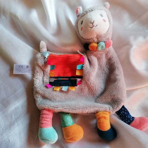 Doudou lama gris plat - doudou,