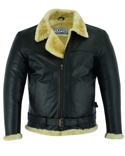 Hommes cuir véritable veste - véritable,