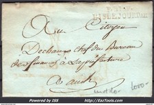 FRANCE MARQUE POSTALE P 31 P ROUGE 42 X 8 MM L'ISLE JOURDAIN GERS POUR AUCH