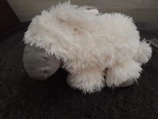 V1/ Doudou peluche Ane Gris Blanc Hirsute Connait Pas La marque  L 23 Cm H. 15cm