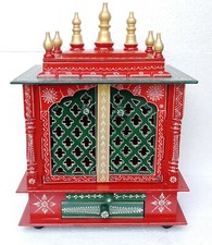 Armoire Murale Multicolore Décor De Bureau À Domicile Temple En Bois Pooja