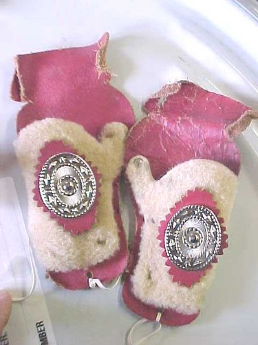 Vintage leather toy cowboy - leather,