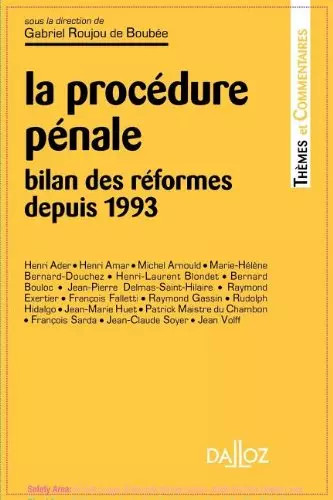 Procédure pénale bilan - pénale.,
